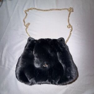 KATE SPADE Pitch Purrfect 3D Cat Crossbody Bag Faux Fur Purse Handbag NWOT